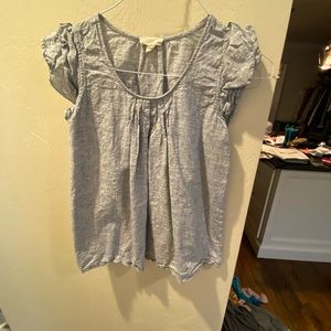 Cupio chartreuse blue summer top